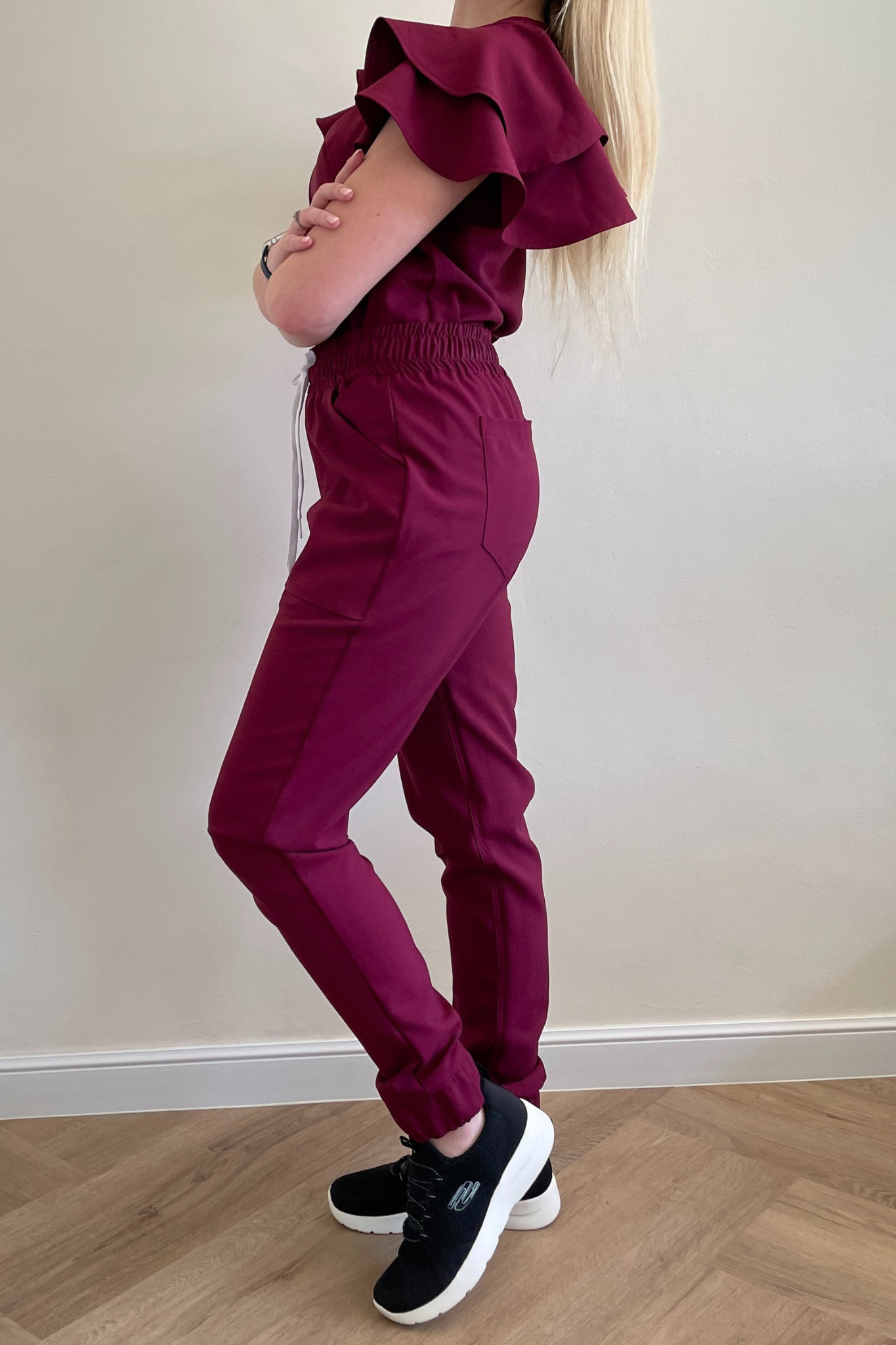 FAHMEEDA SET BURGUNDY
