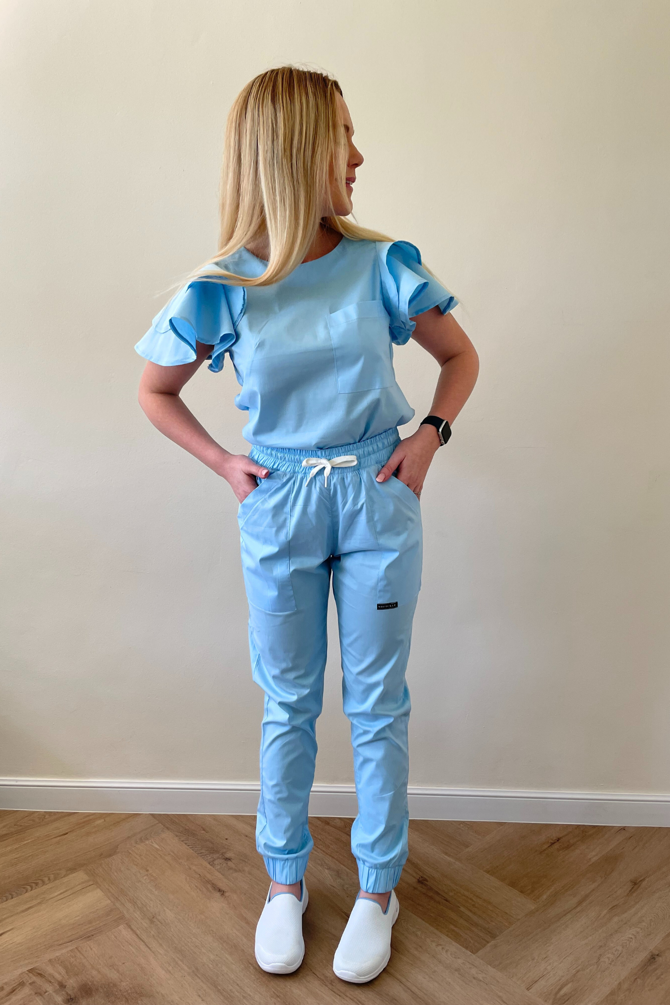 FAHMEEDA SET SKY BLUE