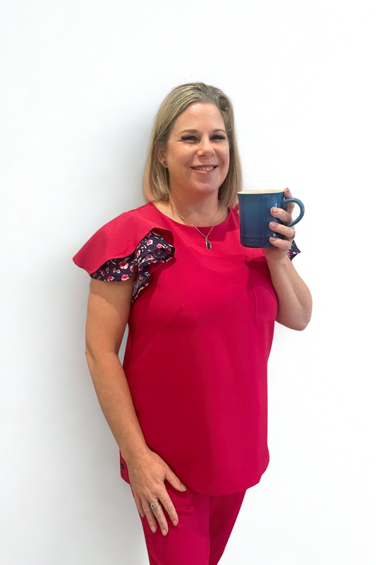 FAHMEEDA SET RASPBERRY PINK FLORAL