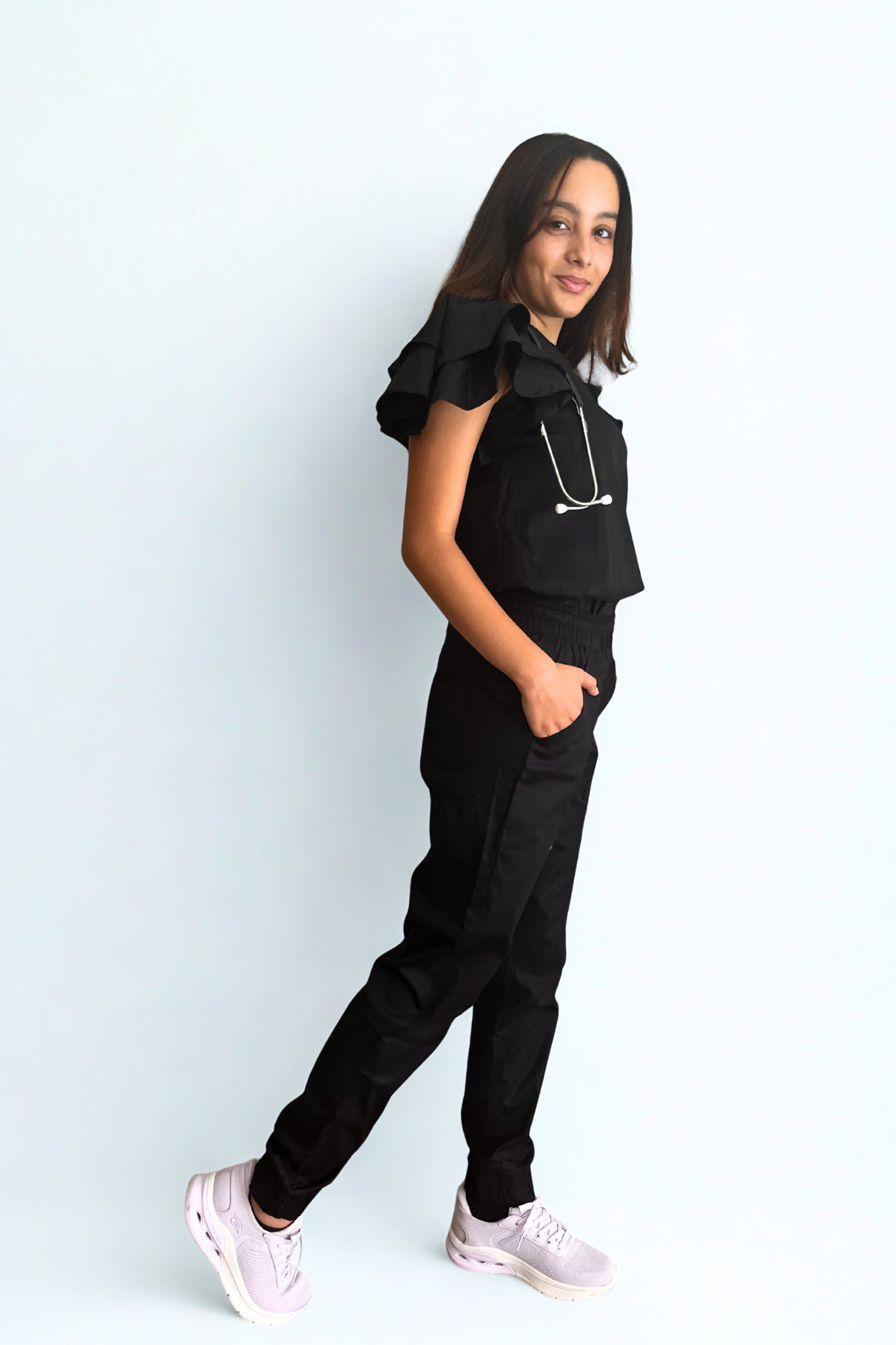 FAHMEEDA SET BLACK COTTON