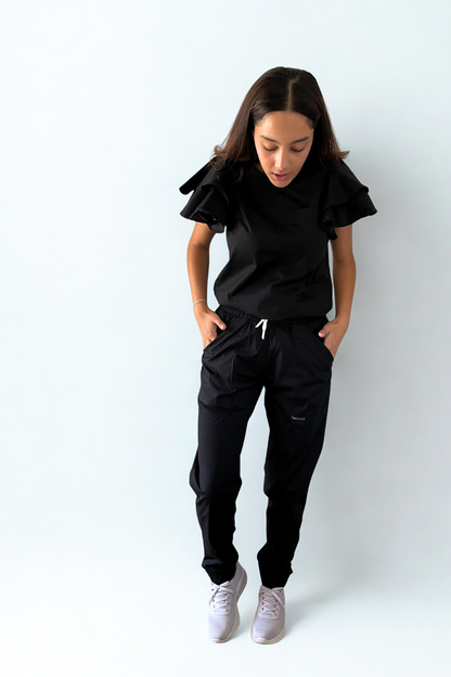 FAHMEEDA SET BLACK COTTON