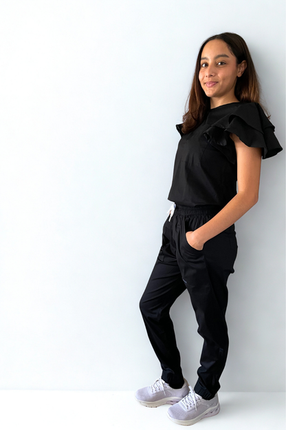 FAHMEEDA SET BLACK COTTON