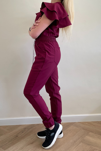 FAHMEEDA SET BURGUNDY