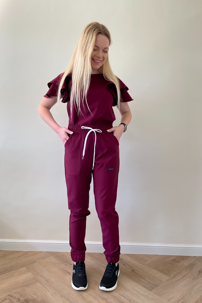 FAHMEEDA SET BURGUNDY