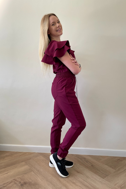 FAHMEEDA SET BURGUNDY