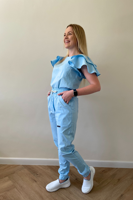 FAHMEEDA SET SKY BLUE