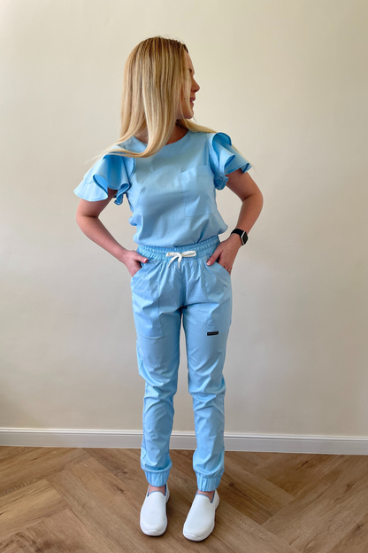 FAHMEEDA SET SKY BLUE