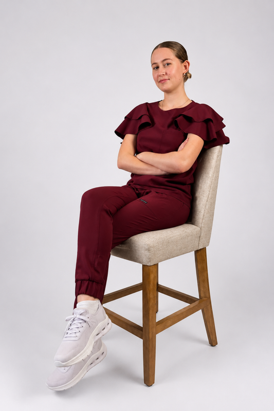 FAHMEEDA SET BURGUNDY