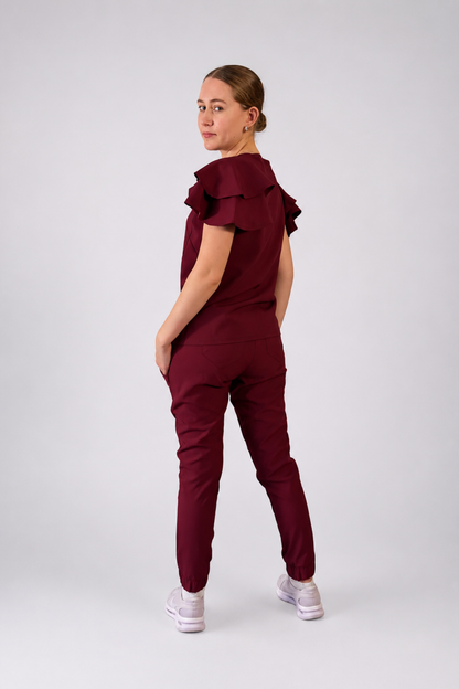 FAHMEEDA SET BURGUNDY
