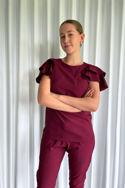 FAHMEEDA SET BURGUNDY