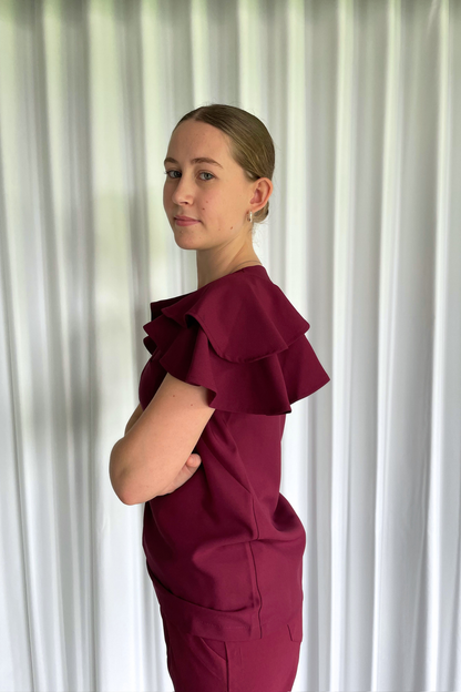 FAHMEEDA SET BURGUNDY