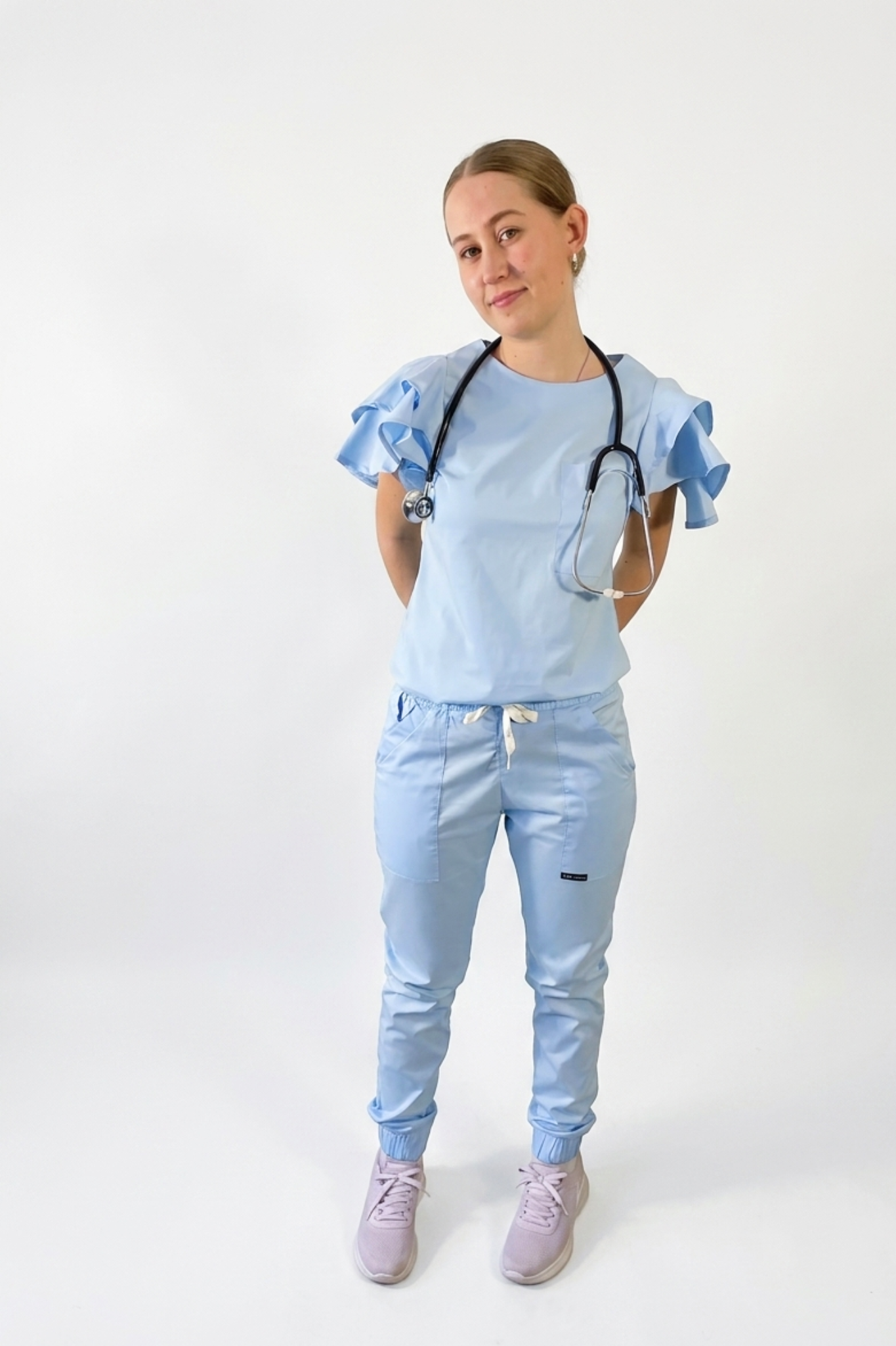 FAHMEEDA SET SKY BLUE