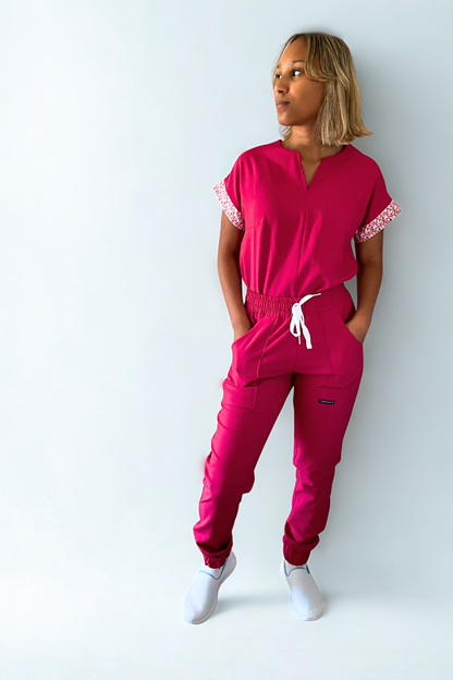 JOCELYN SET RASPBERRY PINK FLORAL