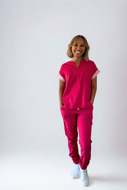 JOCELYN SET RASPBERRY PINK FLORAL