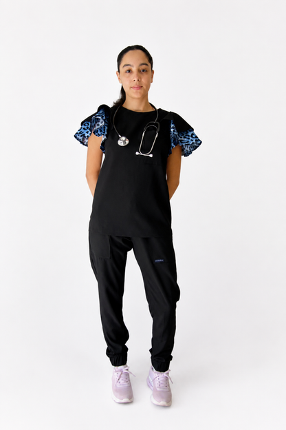 FAHMEEDA SET LEOPARD PRINT CONTRAST