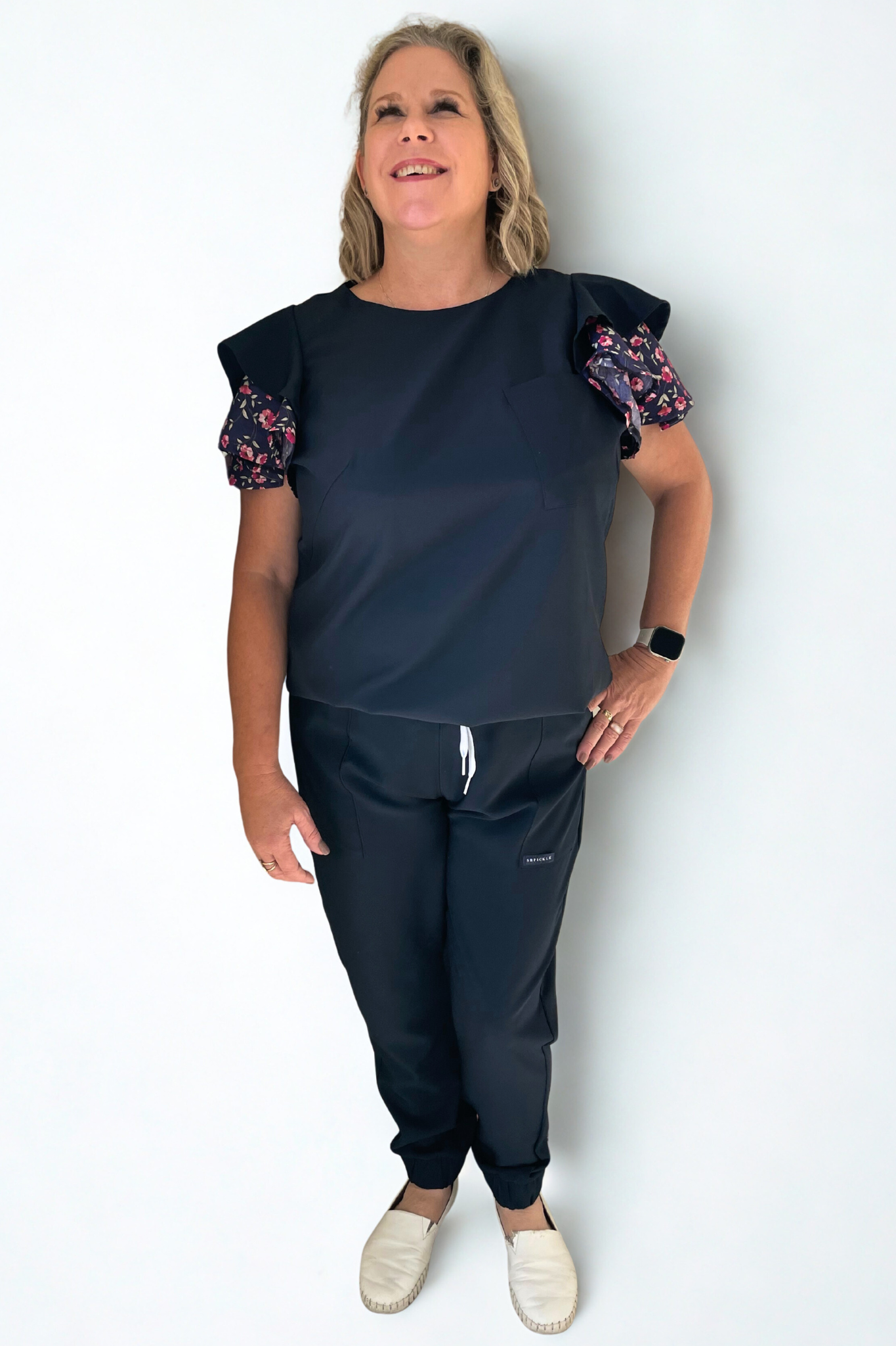 FAHMEEDA SET NAVY FLORAL
